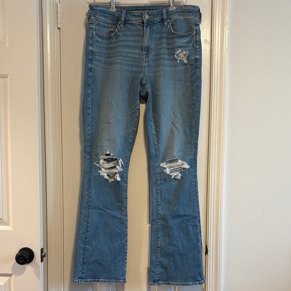 American Eagle High-Rise Skinny Kick jeans size 14 long